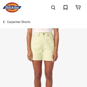 Dickies Women's Light Yellow Carpenter Shorts - never been worn